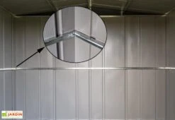 Abri De Jardin En Métal Gris Spacemaker Acier Galvanisé – 4,5 M² -Garanta Jardin Magasin abri jardin metal spacemaker gris acier galvanise 250cm 6