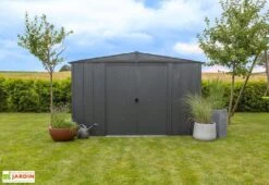 Abri De Jardin En Métal Gris Spacemaker Acier Galvanisé – 7 M² -Garanta Jardin Magasin abri jardin metal spacemaker gris acier galvanise 300cm 1