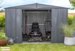 Abri De Jardin En Métal Gris Spacemaker Acier Galvanisé – 7 M² -Garanta Jardin Magasin abri jardin metal spacemaker gris acier galvanise 300cm 3