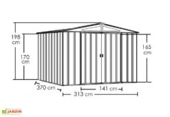 Abri De Jardin En Métal Gris Spacemaker Acier Galvanisé – 11 M² 13 Abri De Jardin En Métal Gris Spacemaker Acier Galvanisé – 11 M² -Garanta Jardin Magasin abri jardin metal spacemaker gris acier galvanise 370cm 2