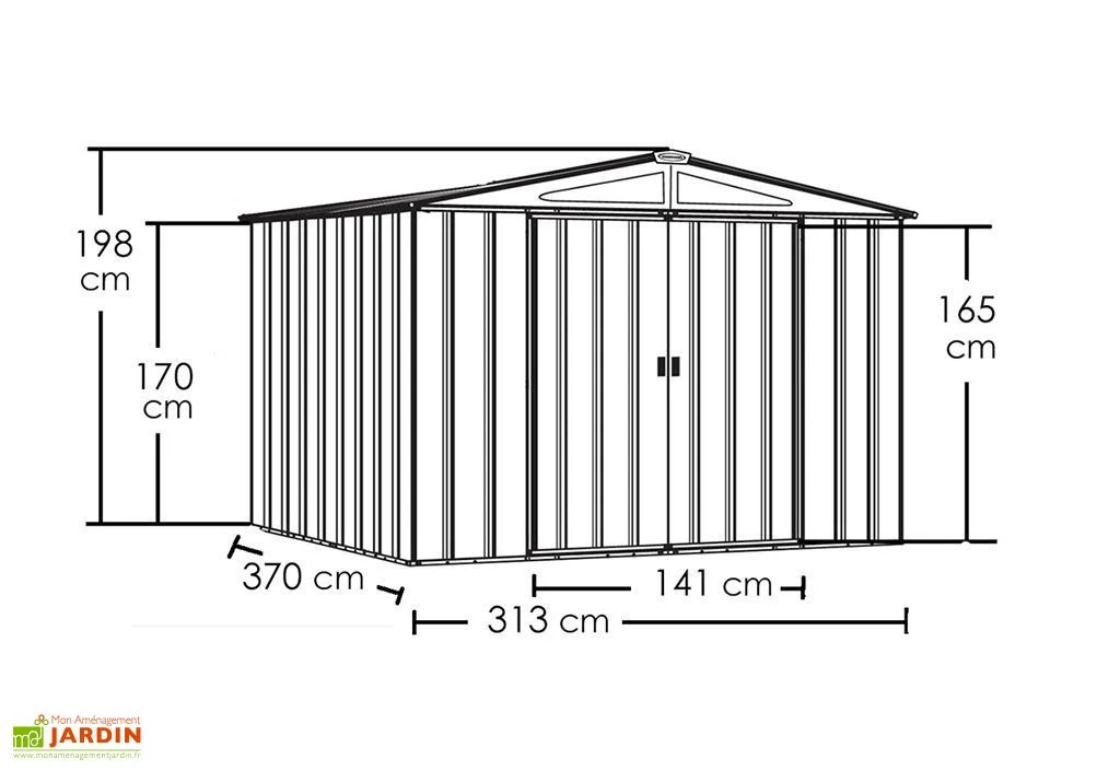 Abri De Jardin En Métal Gris Spacemaker Acier Galvanisé – 11 M² 8 Abri De Jardin En Métal Gris Spacemaker Acier Galvanisé – 11 M² – Image 6