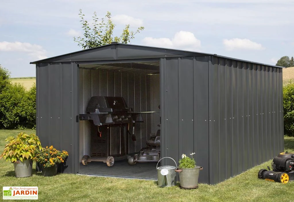 Abri De Jardin En Métal Gris Spacemaker Acier Galvanisé – 11 M² 7 Abri De Jardin En Métal Gris Spacemaker Acier Galvanisé – 11 M² – Image 5
