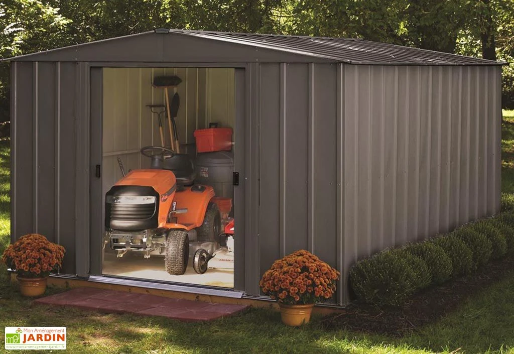 Abri De Jardin En Métal Gris Spacemaker Acier Galvanisé – 11 M² 6 Abri De Jardin En Métal Gris Spacemaker Acier Galvanisé – 11 M² – Image 4