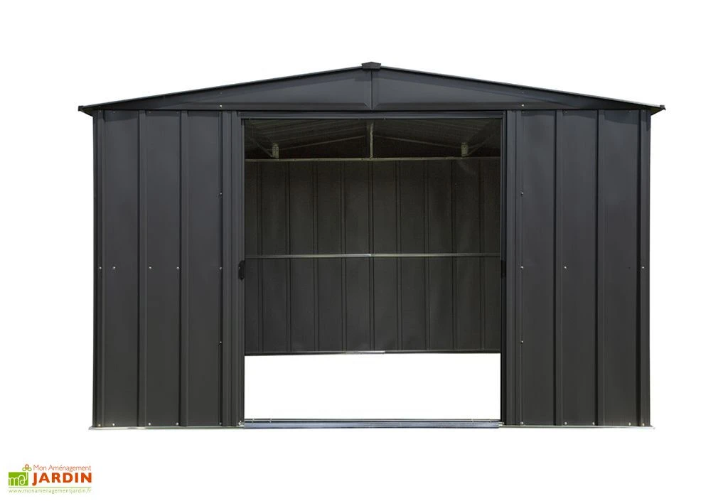Abri De Jardin En Métal Gris Spacemaker Acier Galvanisé – 11 M² 4 Abri De Jardin En Métal Gris Spacemaker Acier Galvanisé – 11 M² – Image 2