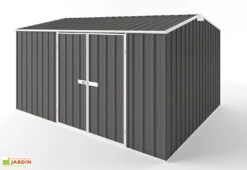 Abri De Jardin En Métal Galvanisé Gris 11 M² 0,35 Mm -Garanta Jardin Magasin abri jardin metal zincalume galvanise 300x375cm 2