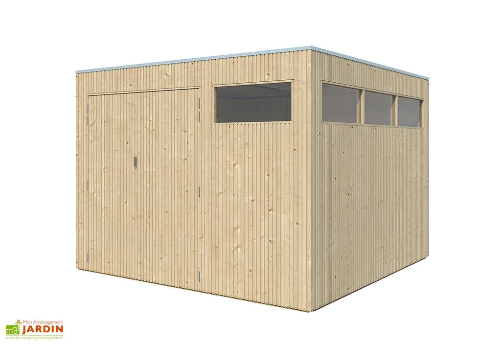 Abri De Jardin En Bois D’épicéa Brut 26 Mm – 8,8 M² 3 Abri De Jardin En Bois D’épicéa Brut 26 Mm – 8,8 M²