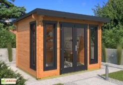 Abri De Jardin Moderne En Bois D’épicéa Brut Alex – 11,31 M² -Garanta Jardin Magasin abri jardin moderne bois peint alex