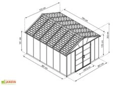 Abri De Jardin En Polycarbonate Et Aluminium Yukon 11 M² -Garanta Jardin Magasin abri jardin polycarbonate aluminium yukon 11 m