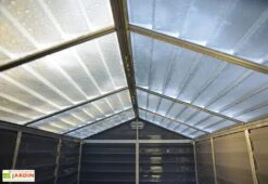 Abri De Jardin Skylight 1,7 M² Gris/Noir | Palram - Canopia -Garanta Jardin Magasin abri jardin polycarbonate palram skylight deco gris 2 1