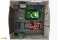 Lifetime Abri De Jardin En Polyéthylène Imitation Bois Et Acier Inox 4,5 M² -Garanta Jardin Magasin abri jardin polyethylene imitation bois acier inox 45m 5