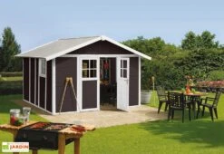 Grosfillex Abri De Jardin PVC Deco 11 (Rouge - Anthracite - Moka) 9 Grosfillex Abri De Jardin PVC Deco 11 (Rouge - Anthracite - Moka) -Garanta Jardin Magasin abri jardin pvc deco 11 moka