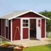 Grosfillex Abri De Jardin PVC Deco 11 (Rouge - Anthracite - Moka) -Garanta Jardin Magasin abri jardin pvc deco11 rouge 1