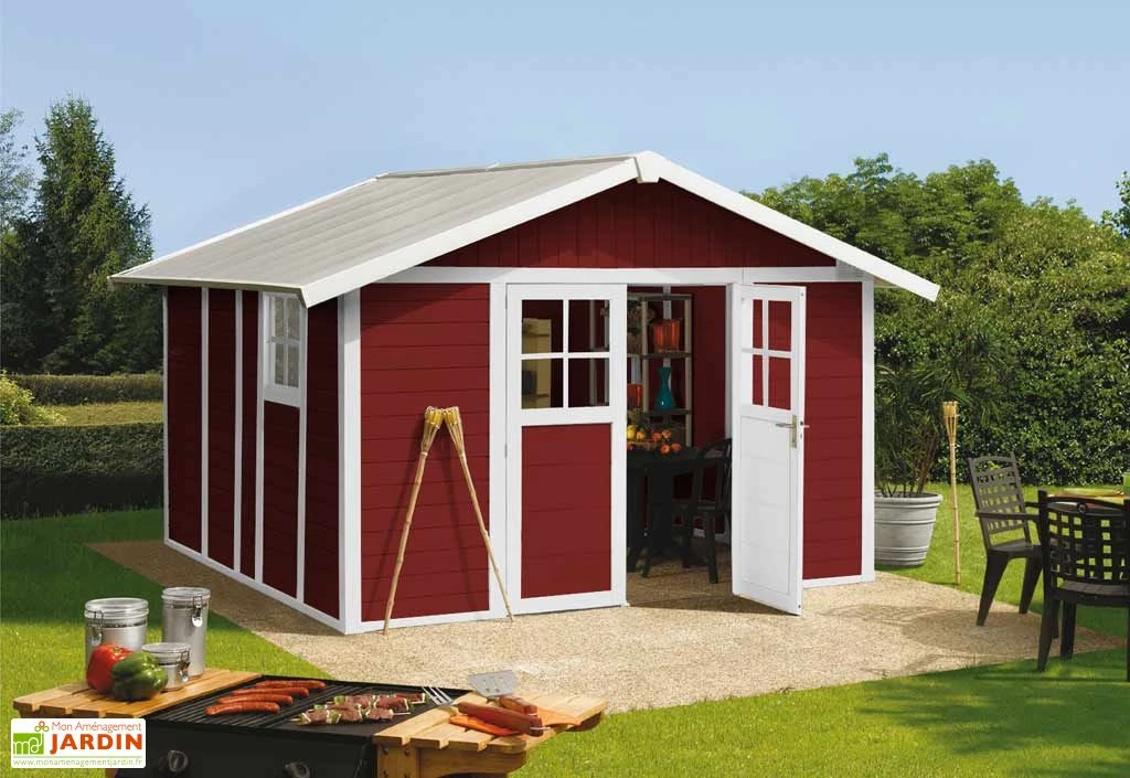Grosfillex Abri De Jardin PVC Deco 11 (Rouge - Anthracite - Moka) 3 Grosfillex Abri De Jardin PVC Deco 11 (Rouge - Anthracite - Moka)