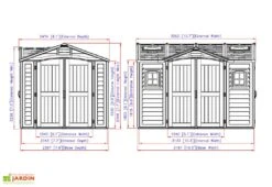 Abri De Jardin En PVC Duramax 8 M² – Apex 10 X 8 Gris Anthracite -Garanta Jardin Magasin abri jardin pvc duramax darkgrey apex 10x8 8m2 8