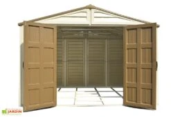 Abri De Jardin En PVC Duramax Beige 10 M² – Woodstyle Premium 10 X 10 -Garanta Jardin Magasin abri jardin pvc duramax woodstyle premium 10x10 10m2 4
