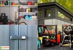 Keter Abri De Jardin PVC Brossium 97 Avec Toit En Monopente -Garanta Jardin Magasin abri jardin rangement resine brossium monopente 97 6m2 anti uv ventilation double porte 3