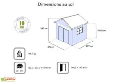 Keter Abri De Jardin PVC Brossium 759 (229x287) -Garanta Jardin Magasin abri jardin resine brossium 759 dimensions