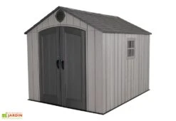 Lifetime Abri De Jardin En Résine Effet Bois – 7,11 M² -Garanta Jardin Magasin abri jardin resine effet bois gris