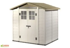 Abri De Jardin En PVC Evo 240 Beige (242x202cm) -Garanta Jardin Magasin abri jardin resine evo240 garofalo 242cm