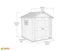 Keter Abri De Jardin PVC Brossium 757 (229x223) -Garanta Jardin Magasin abri jardin resine gris brossium 4