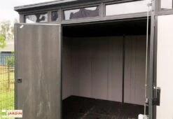 Keter Abri De Jardin En Résine Avec Toit Monopente Brossium 117 - 7,4 M² 9 Keter Abri De Jardin En Résine Avec Toit Monopente Brossium 117 - 7,4 M² -Garanta Jardin Magasin abri jardin resine monopente keter vue interieure