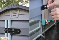 Abri De Jardin Polycarbonate Skylight Palram Gris (1,53x1,85) 2,83 M² -Garanta Jardin Magasin abri jardin resine palram gris details