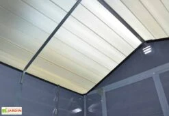 Abri De Jardin Polycarbonate Skylight Palram Gris (1,53x1,85) 2,83 M² -Garanta Jardin Magasin abri jardin resine palram gris panneau toit