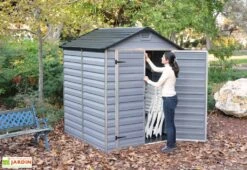 Abri De Jardin Polycarbonate Skylight Palram Gris (1,53x1,85) 2,83 M² -Garanta Jardin Magasin abri jardin resine palram ouvert 6x5 1