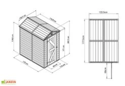 Abri De Jardin Skylight 2,1 M² Gris/Noir | Palram - Canopia -Garanta Jardin Magasin abri jardin resine polycarbonate palram skylight 4x6 gris deco 2x1m