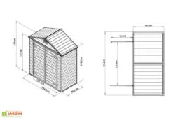 Abri De Jardin En Polycarbonate 1 X 2 M – Skylight Amber 6x3 -Garanta Jardin Magasin abri jardin resine polycarbonate palram skylight 6x3 rouge amber 1x2m 2