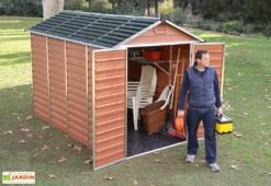 Abri De Jardin Skylight 5,6 M² Ambre | Palram - Canopia -Garanta Jardin Magasin abri jardin skylight ambre 6m2 palram canopia