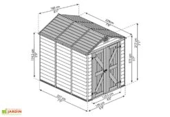 Abri De Jardin Skylight 4,2 M² Gris/Noir | Palram - Canopia -Garanta Jardin Magasin abri jardin skylight gris 4m2 palram canopia