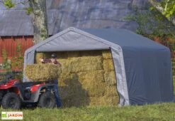 Abri De Jardin Souple En Acier Et Polyéthylène 14 M² -Garanta Jardin Magasin abri jardin souple acier enduit bache polyethylene 14m2 6