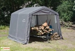Abri De Jardin Souple En Acier Et Polyéthylène 9 M² -Garanta Jardin Magasin abri jardin souple acier enduit bache polyethylene 9m2 3