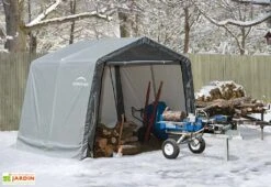 Abri De Jardin Souple En Acier Et Polyéthylène 9 M² -Garanta Jardin Magasin abri jardin souple acier enduit bache polyethylene 9m2 5