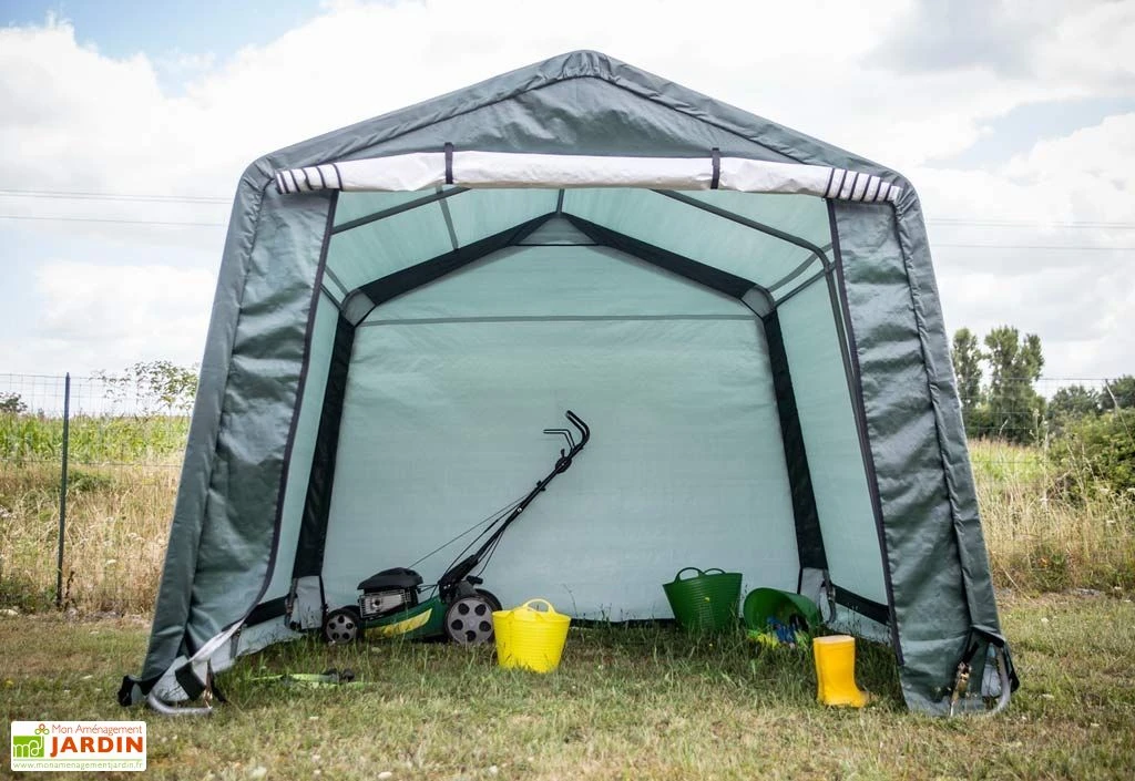 Abri De Jardin En Toile Renforcée Avec Porte Amovible - 305 X 305 Cm 6 Abri De Jardin En Toile Renforcée Avec Porte Amovible - 305 X 305 Cm – Image 4