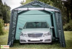 Abri De Jardin En Toile Renforcée Avec Porte Amovible - 305 X 610 Cm -Garanta Jardin Magasin abri jardin toile polyethylene structure acier epoxy 305x610x244cm grande porte bache impermeable indechirable 2