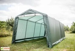 Abri De Jardin En Toile Renforcée Avec Porte Amovible - 305 X 610 Cm -Garanta Jardin Magasin abri jardin toile polyethylene structure acier epoxy 305x610x244cm grande porte bache impermeable indechirable 6