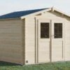 Abri De Jardin En Bois D’épicéa Brut Juno – 8,9 M² -Garanta Jardin Magasin abri juno dans jardin 1