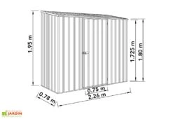 Abri De Jardin En Métal Cooper – 1,8 M² -Garanta Jardin Magasin abri metal cooper 1