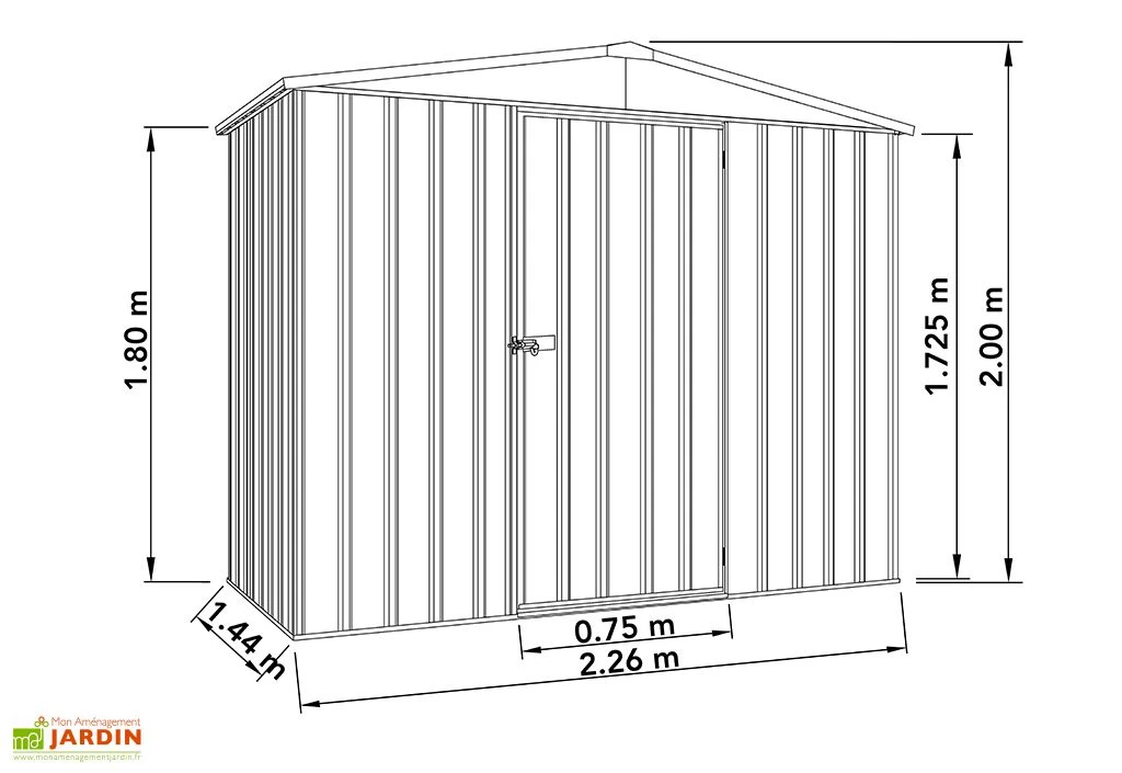 Abri De Jardin En Métal Fraser – 3,2 M² 5 Abri De Jardin En Métal Fraser – 3,2 M² – Image 3