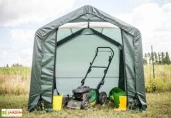 Abri De Jardin En Toile Renforcée Avec Porte Amovible - 183 X 183 Cm -Garanta Jardin Magasin abri toile renforce polyethylene 183x183x183cm impermeable porte amovible 1