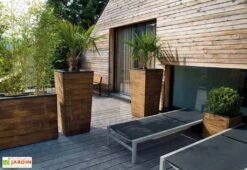 Bac à Fleurs En Bois Selekt (45x45x47) -Garanta Jardin Magasin amazone ambiance 2