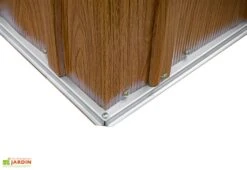 Abri De Jardin En Acier Galvanisé Imitation Bois Woodlake - 2,93 M² 9 Abri De Jardin En Acier Galvanisé Imitation Bois Woodlake - 2,93 M² -Garanta Jardin Magasin angle exterieur cabanon jardin metal