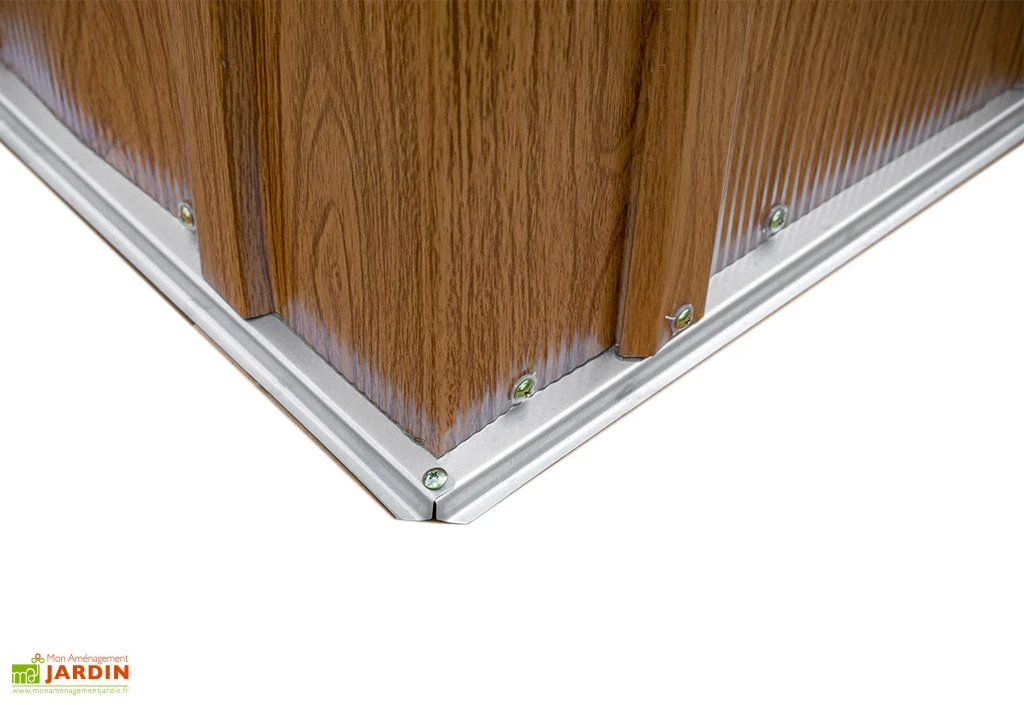 Abri De Jardin En Acier Galvanisé Imitation Bois Woodlake - 2,93 M² 5 Abri De Jardin En Acier Galvanisé Imitation Bois Woodlake - 2,93 M² – Image 3