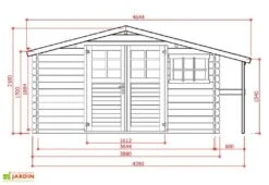 Solid Abri De Jardin P88904 28mm (388x298) 6 Solid Abri De Jardin P88904 28mm (388x298) -Garanta Jardin Magasin arbi de jardin bois brut 10m2 p88904