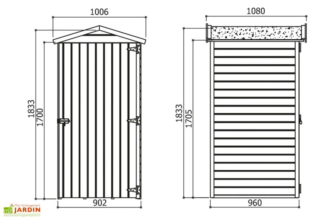 Solid Abri De Jardin En Bois Autoclave 12 Mm 1 X 1 M 4 Solid Abri De Jardin En Bois Autoclave 12 Mm 1 X 1 M – Image 2