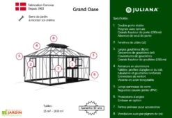 Jardin D’Hiver Verre Trempé Alu Anthracite 13 M² – Juliana Grand Oase -Garanta Jardin Magasin avantages serre jardin alu verre grand oase juliana