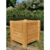 Bac à Fleurs Carré Sur Pieds En Bois De Châtaignier Lasuré - Garden -Garanta Jardin Magasin bac a fleurs carre sur pieds