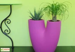 Pot De Fleurs En Polyéthylène Bilobo – 50 X 25 X 50 Cm 10 Pot De Fleurs En Polyéthylène Bilobo – 50 X 25 X 50 Cm -Garanta Jardin Magasin bac a fleurs fuchsia 1
